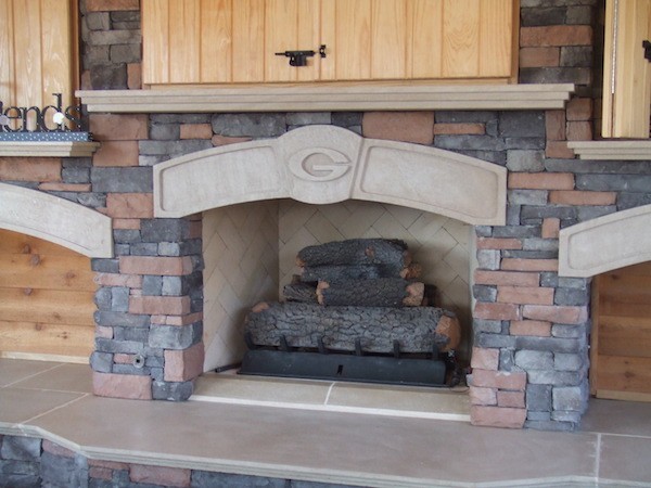 Custom Fireplace for the Dawg House in Athens, GA