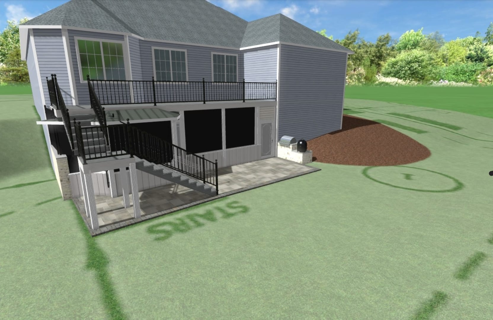 Deck Design Rendering by Sugar Hill Outdoors