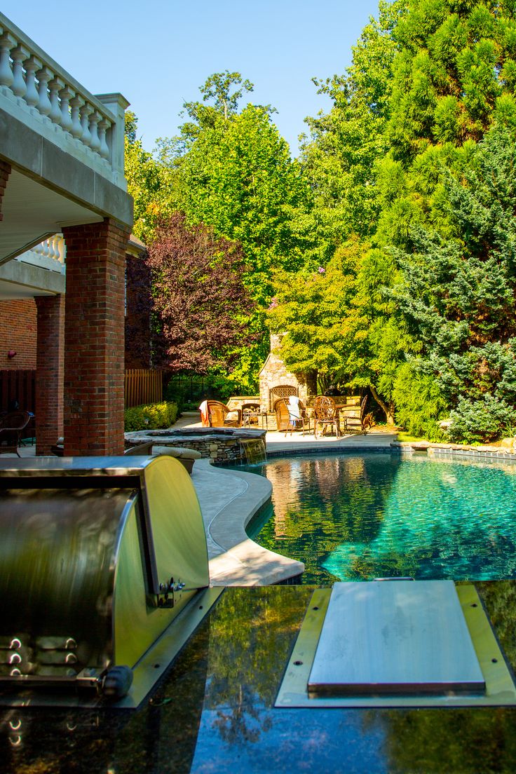 Living Space with Pool by Sugar Hill Outdoors