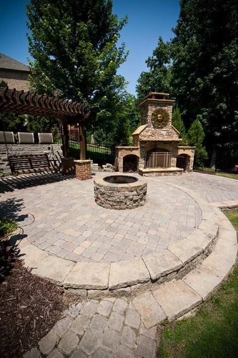 Outdoor Fireplace with Firepit by Sugar Hill Outdoors