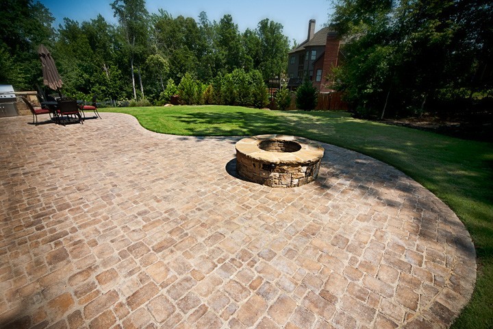 Patio with Firepit by Sugar Hill Outdoors