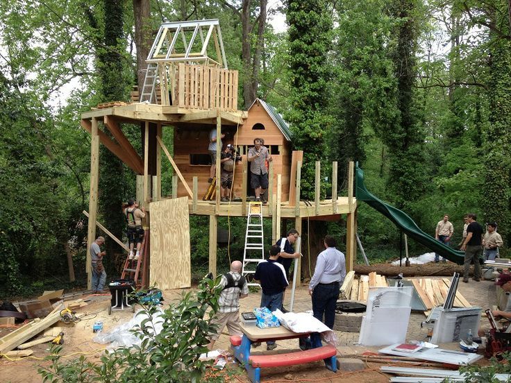HGTV Treehouse Project Construction by Sugar Hill Outdoors