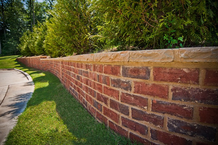 Brick Retaining Wall by Sugar Hill Outdoors