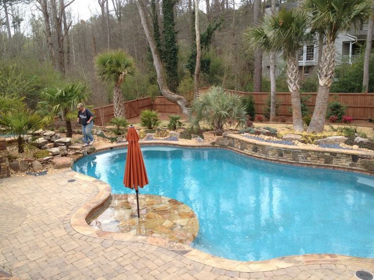 Custom Pool with Landscaping by Sugar Hill Outdoors