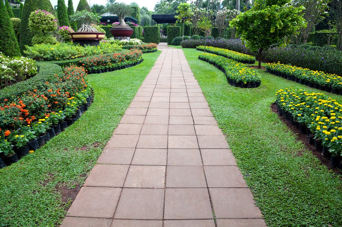 Landscaping with Walkway by Sugar Hill Outdoors