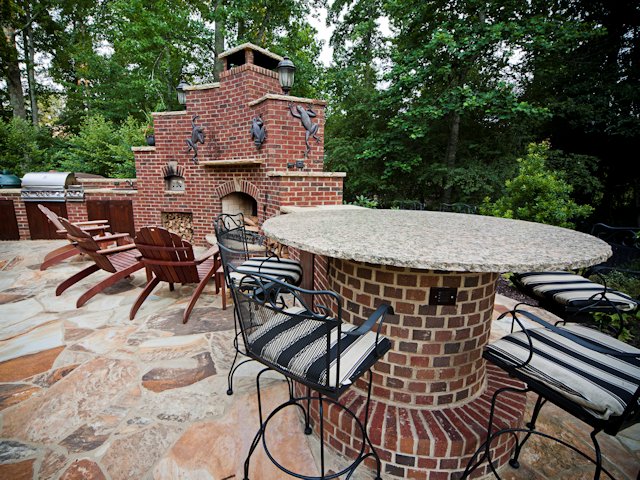 Montville Outdoor Living Space with Fireplace and Grill by Sugar Hill Outdoors