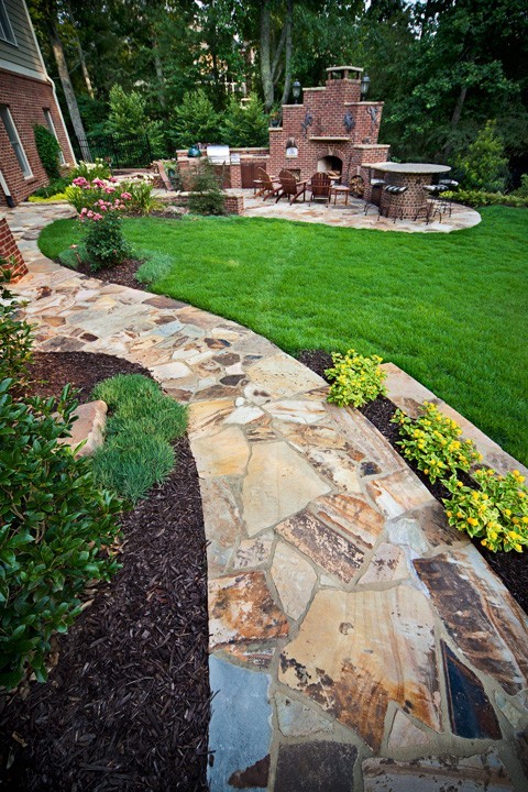 Montville Stone Walkway to Living Space by Sugar Hill Outdoors