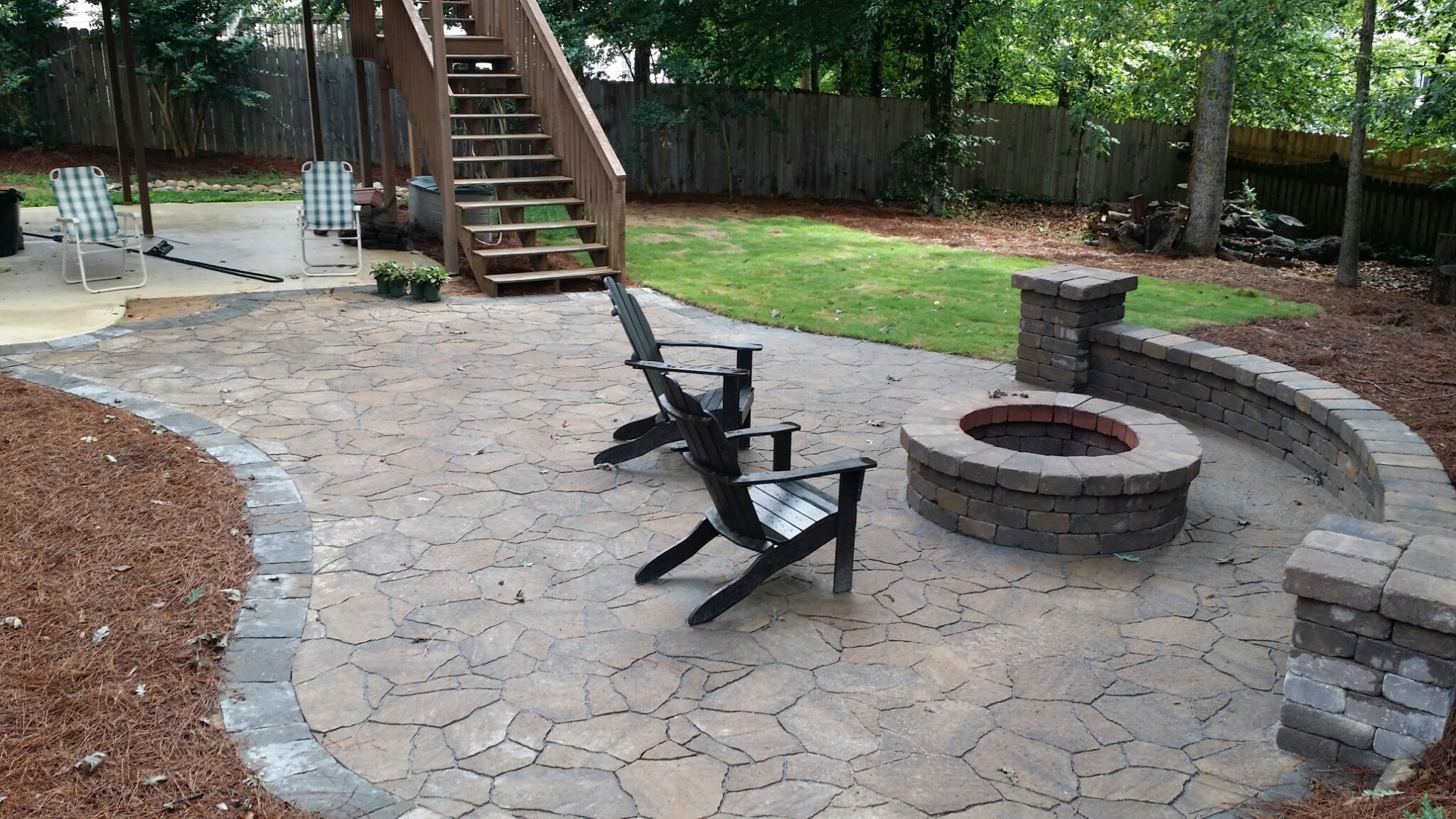 Patio with Fire Pit by Sugar Hill Outdoors
