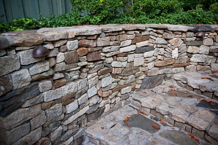 Stacked Stone Wall by Sugar Hill Outdoors