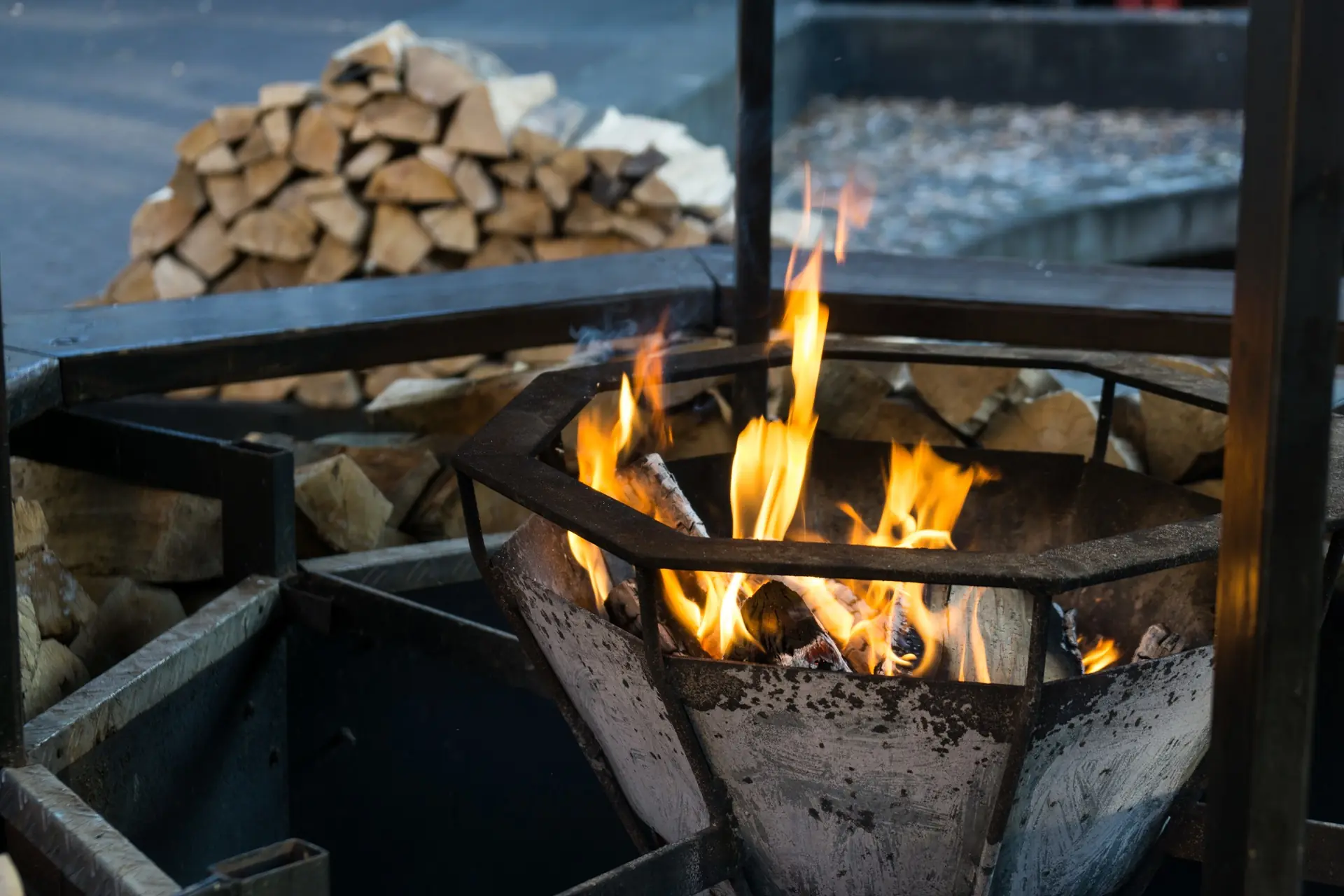 closeup shot of a wood fire burning in a metal fir 2023 11 27 04 50 46 utc